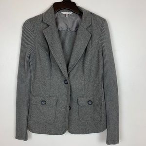 CABI BLAZER WITH RIBBED KNIT BACK SIZE SMALL